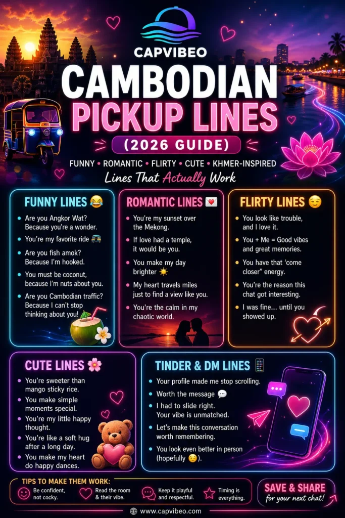 Cambodian Pickup Lines 