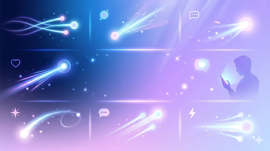 Photon pickup lines infographic with glowing light effects, modern design, and smart, flirty science-based rizz examples for dating apps and social media
