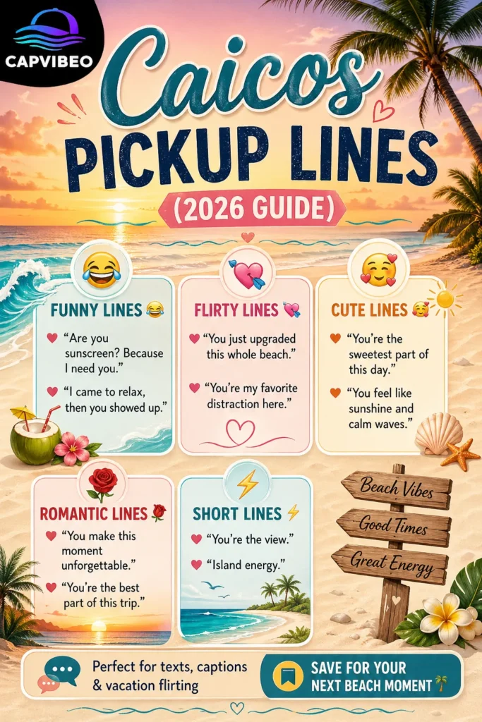 Caicos Pickup Lines