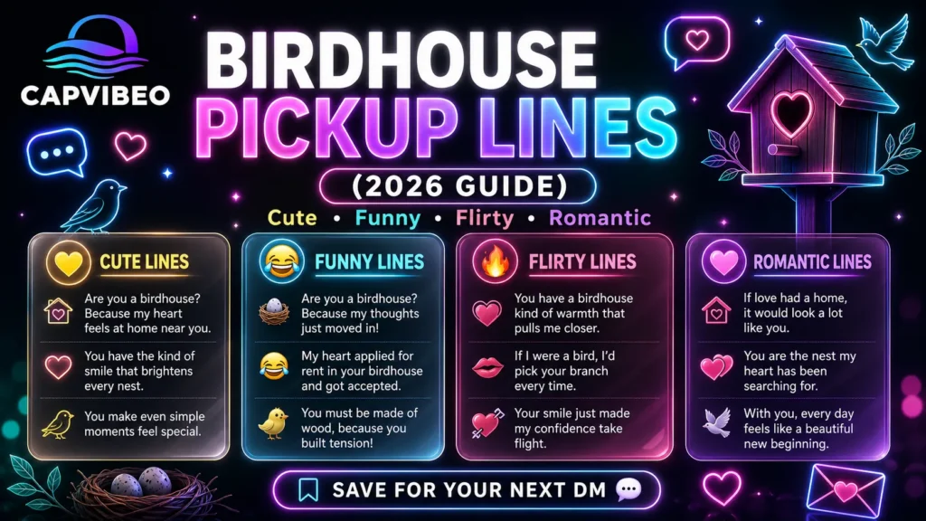 Birdhouse Pickup Lines