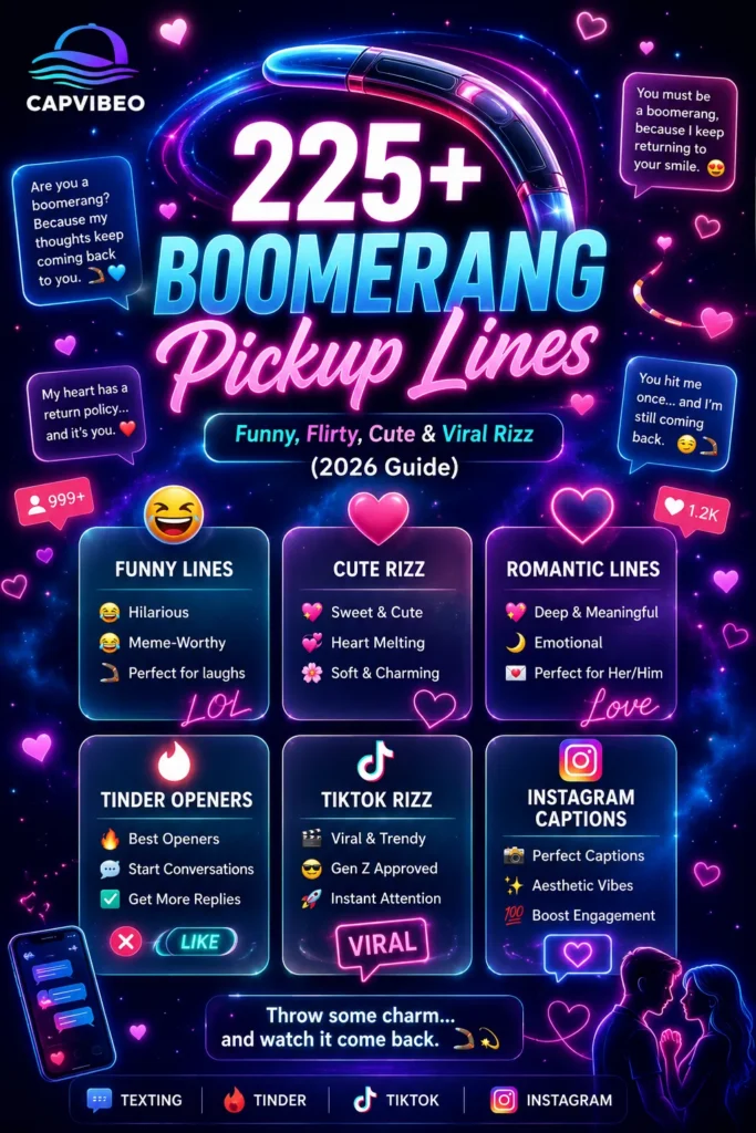 Boomerang Pickup Lines 